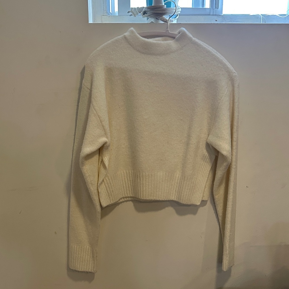 Mango Cream Turtleneck Sweater